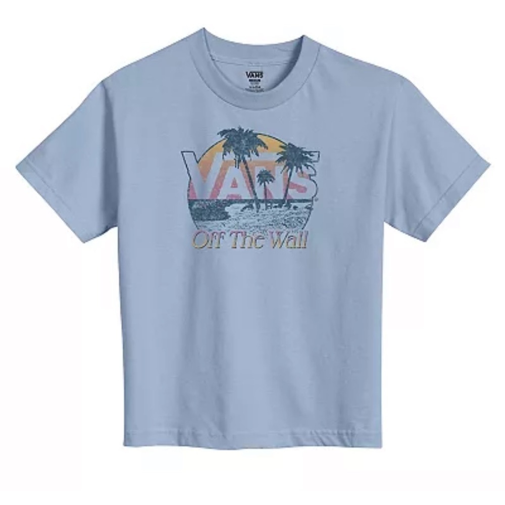 NWT Boys Vans Off The Wall Graphic Tee Size Medium M light blue​​​​​​​